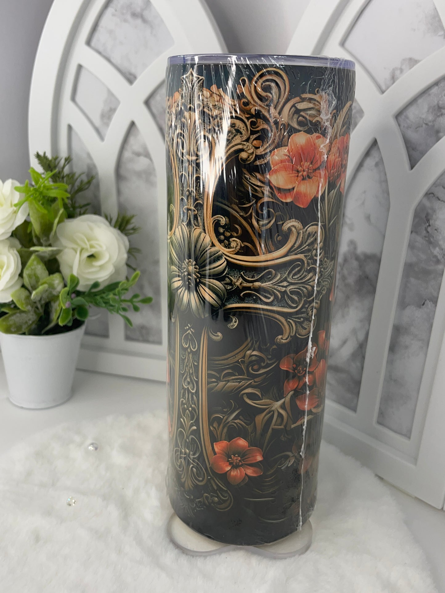 Gold Cross Sublimated Tumbler
