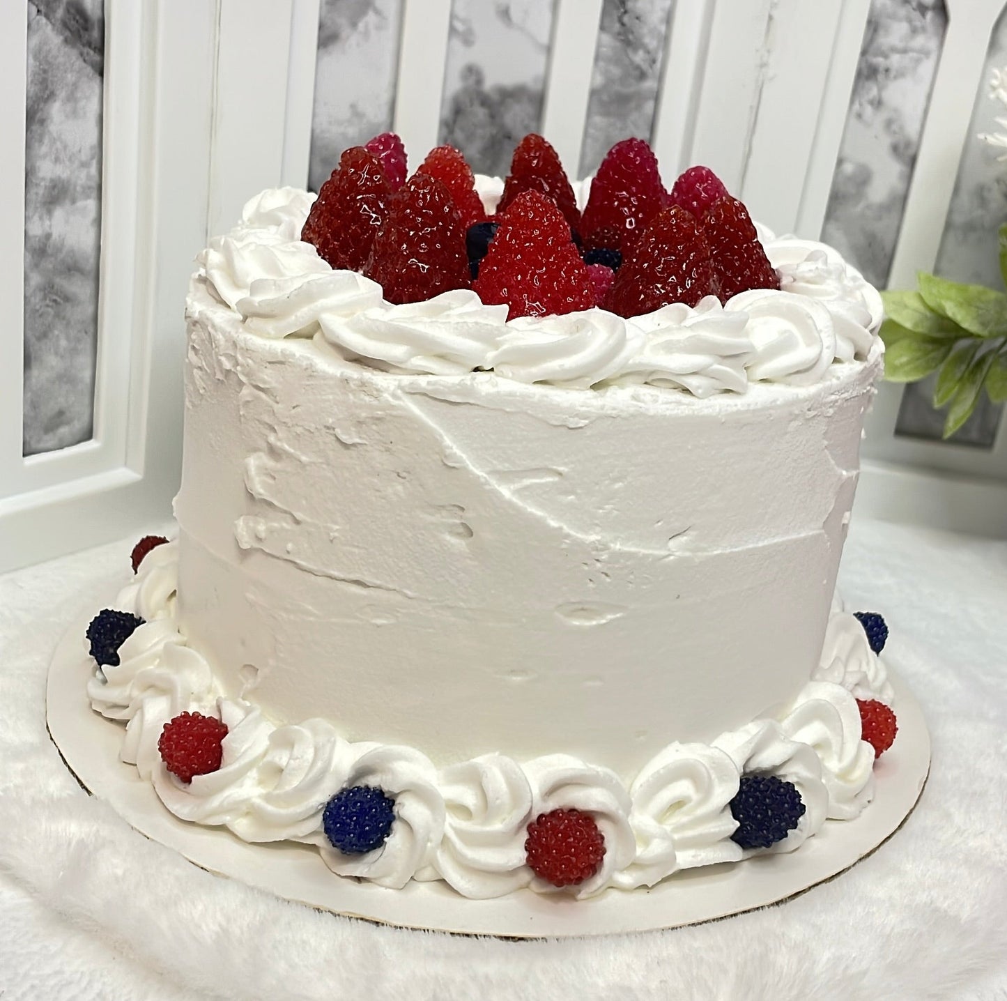 Mixed Berry Fake Bake Cake