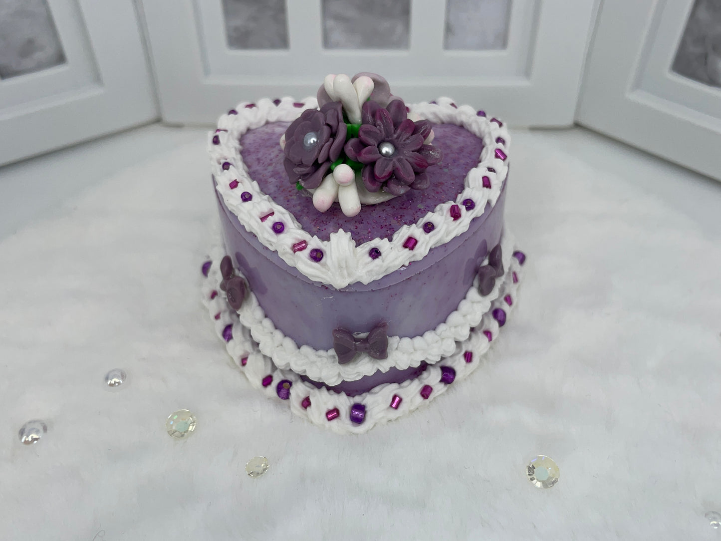 Purple Floral Cake Box