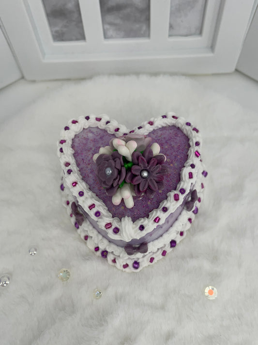 Purple Floral Cake Box