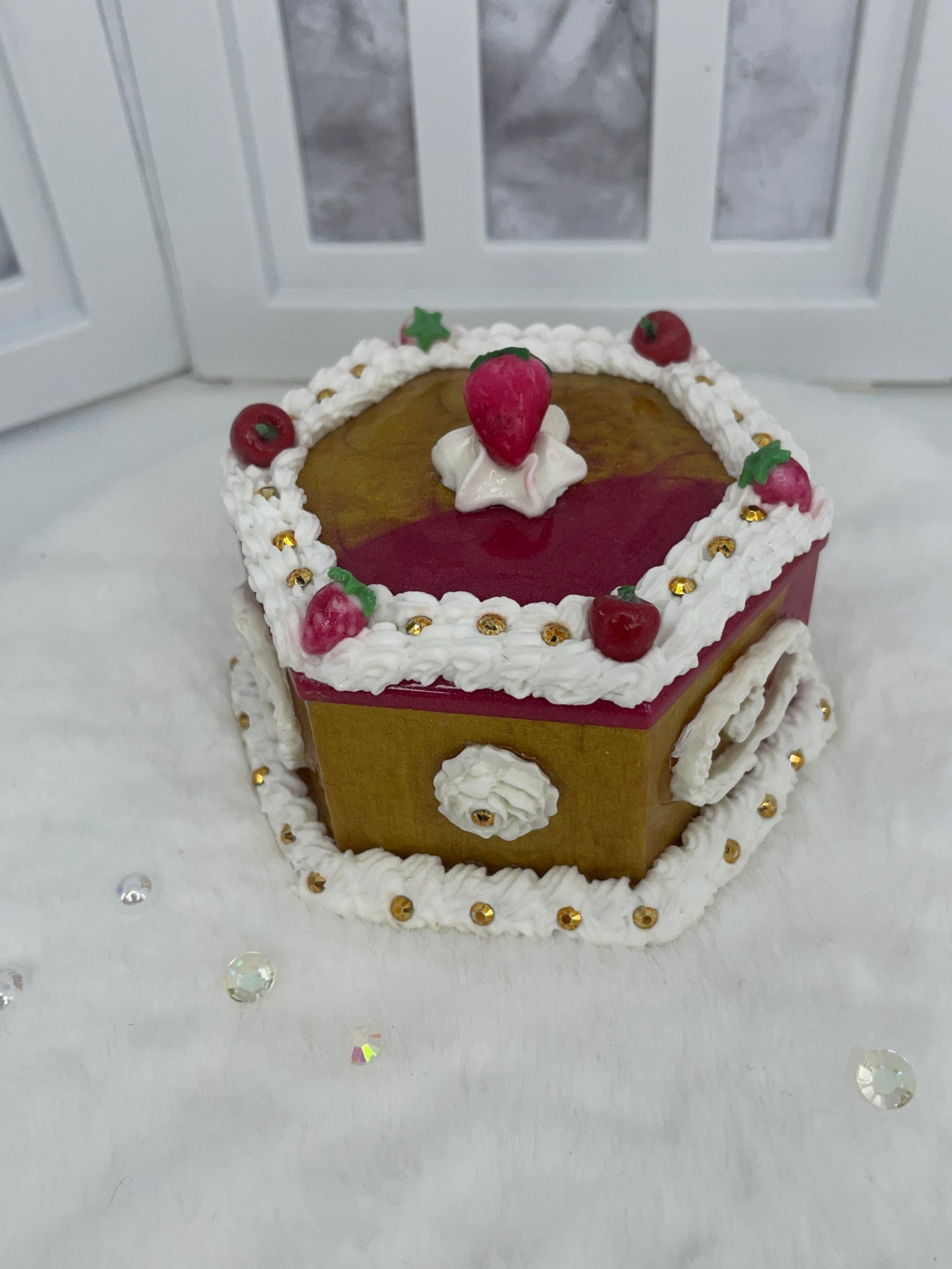 Gold and Pink Cake Box