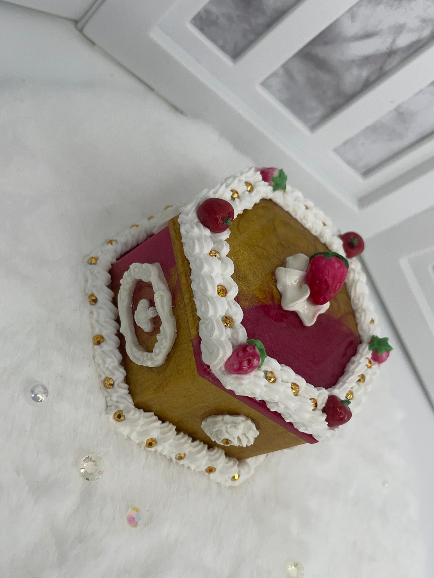 Gold and Pink Cake Box