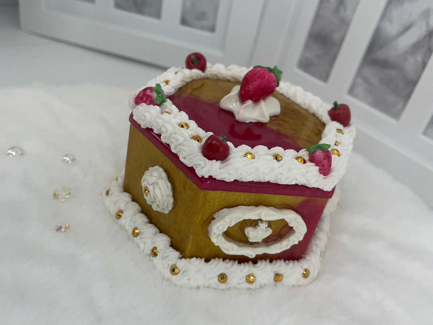 Gold and Pink Cake Box