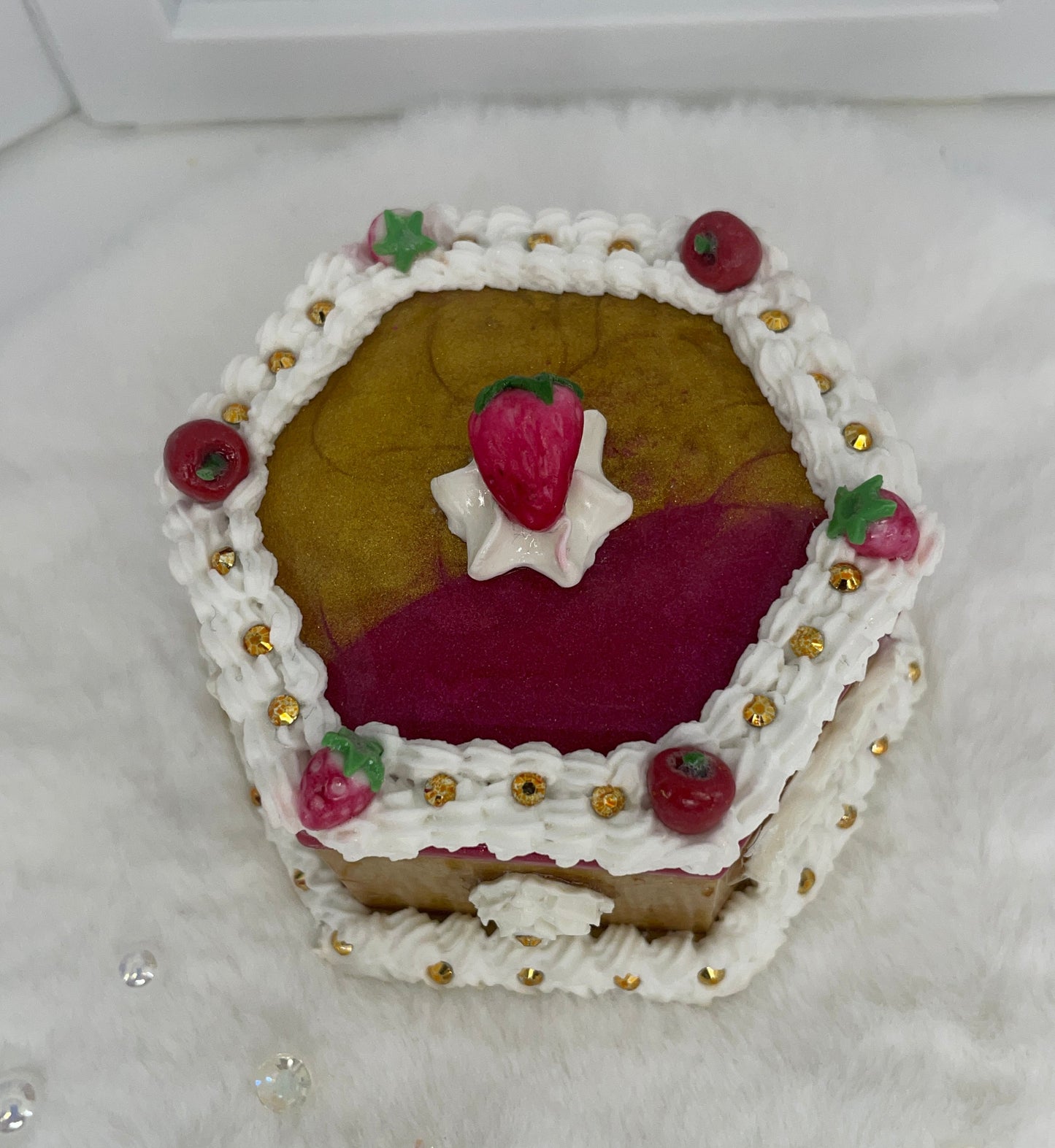 Gold and Pink Cake Box