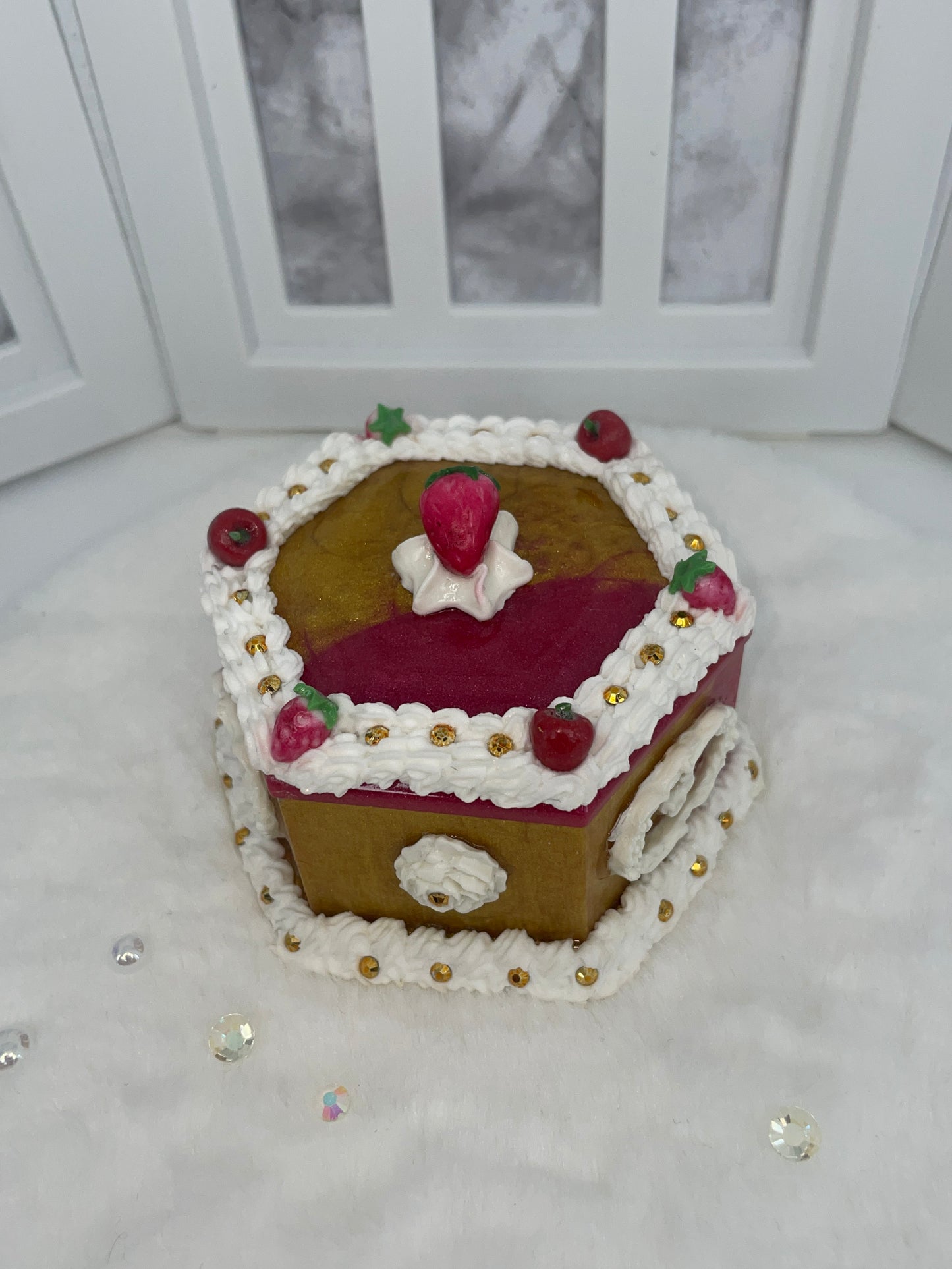 Gold and Pink Cake Box