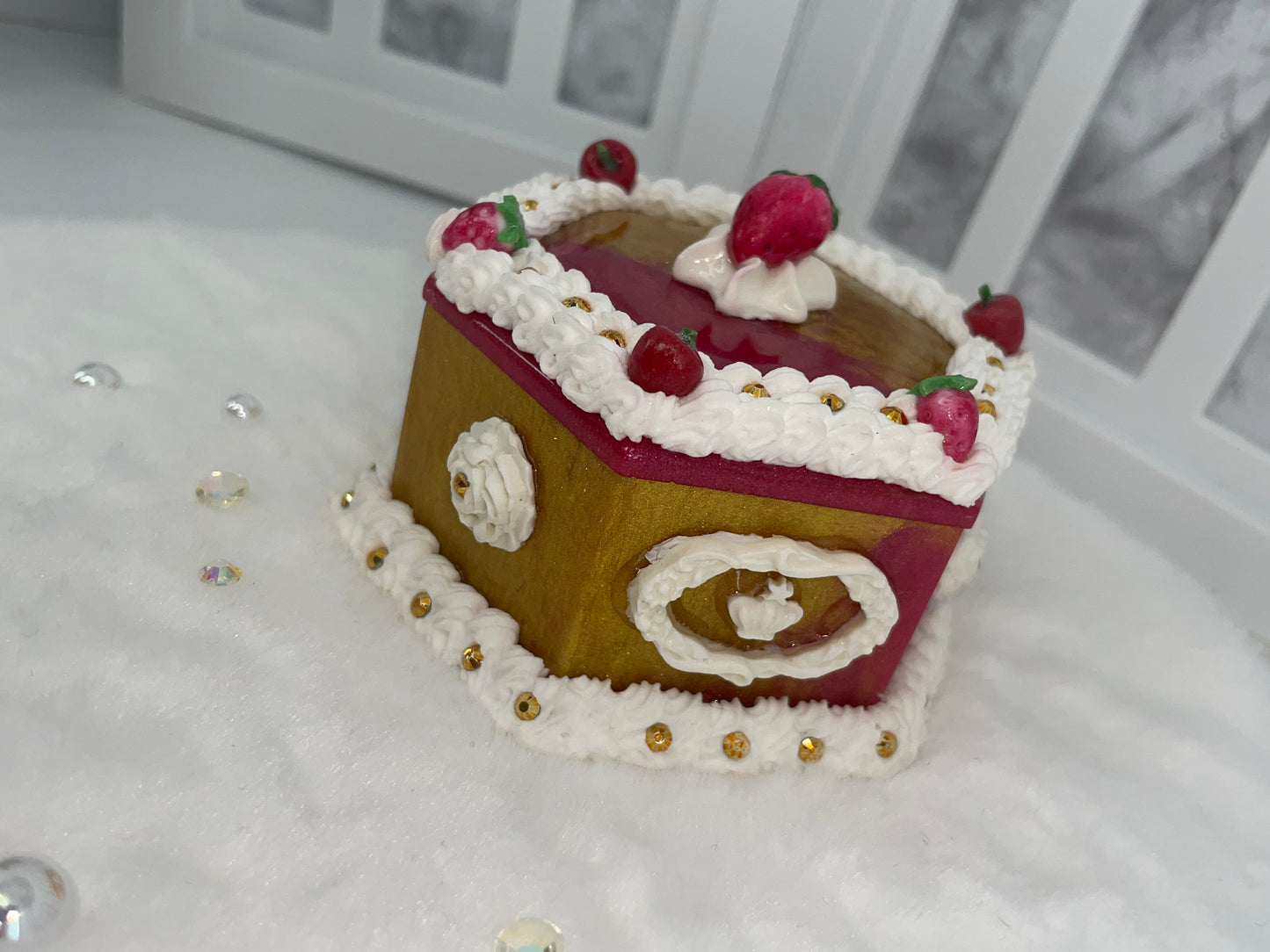 Gold and Pink Cake Box