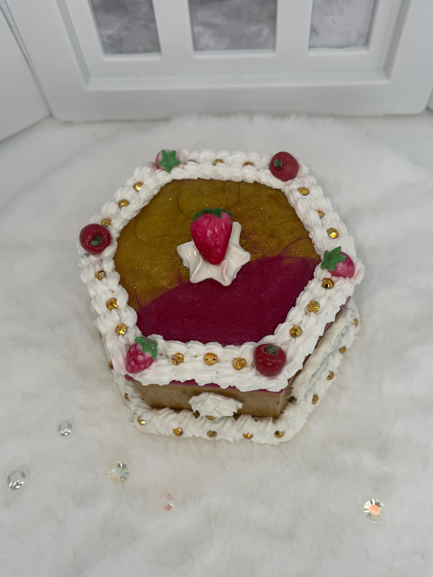 Gold and Pink Cake Box