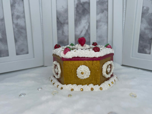 Gold and Pink Cake Box