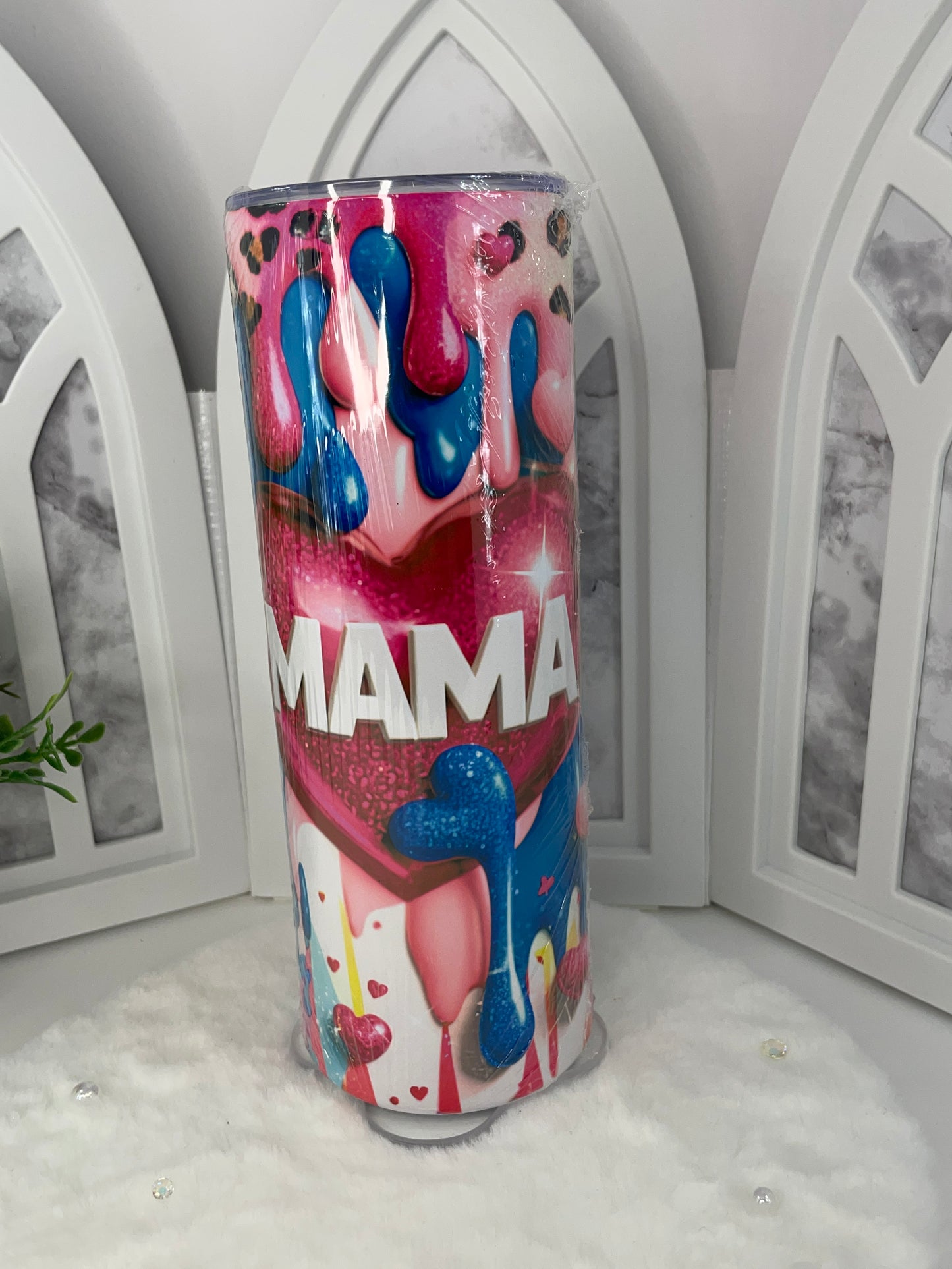 Mama Melting Hearts Sublimated Tumbler