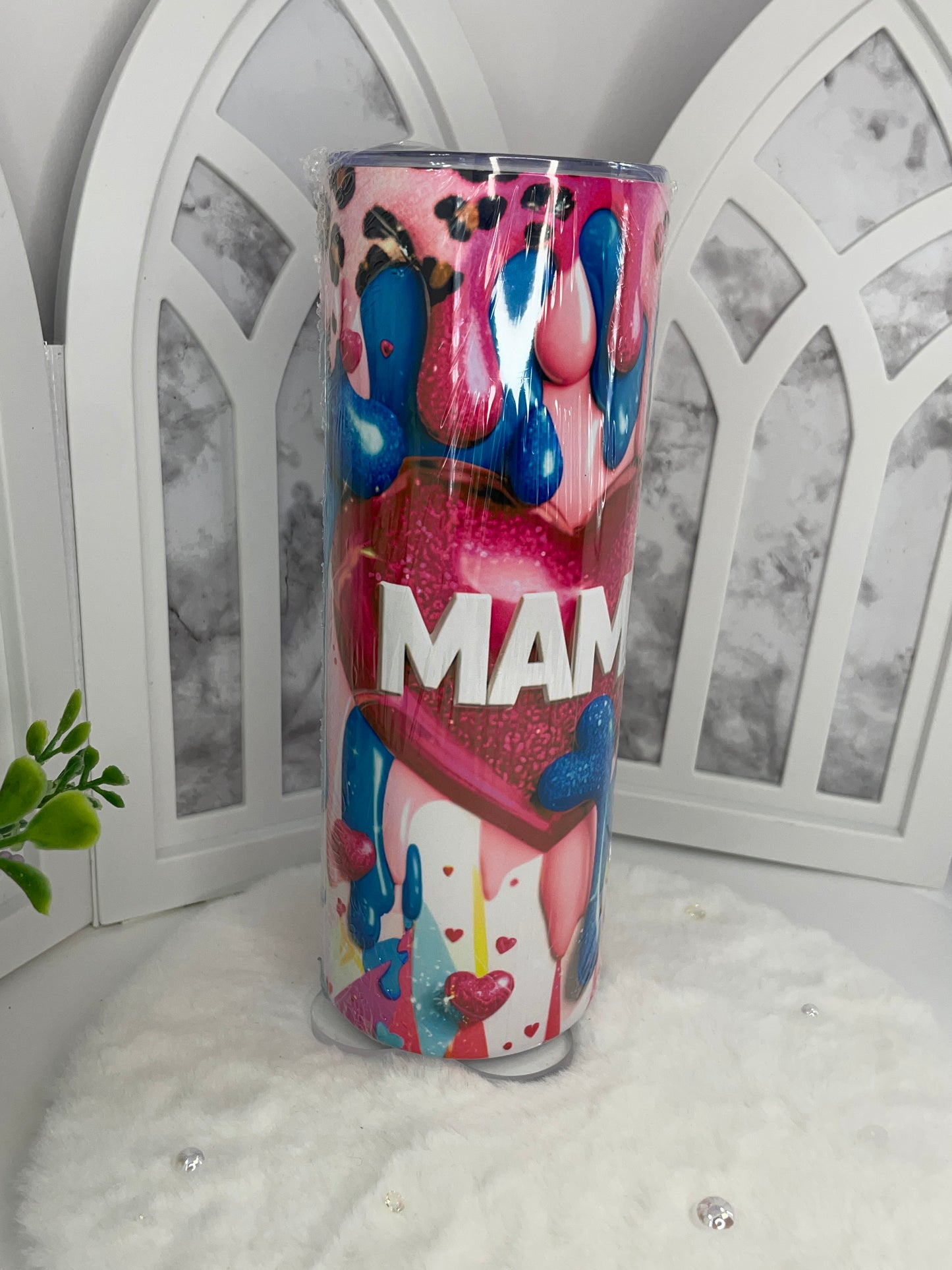Mama Melting Hearts Sublimated Tumbler