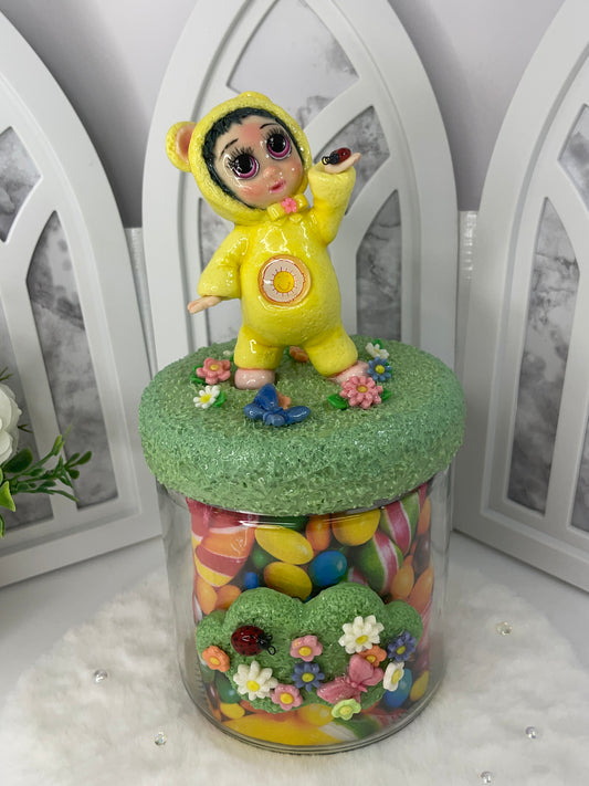 Yellow Teddy Storage Jar