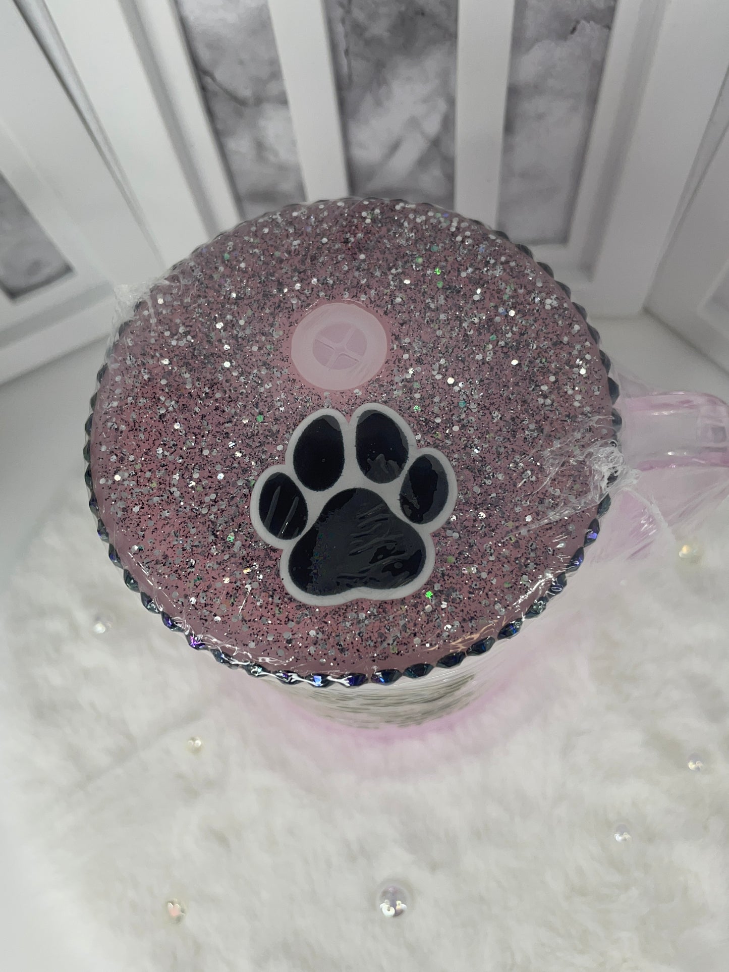 Puppy Glass Mug with Decorative Lid
