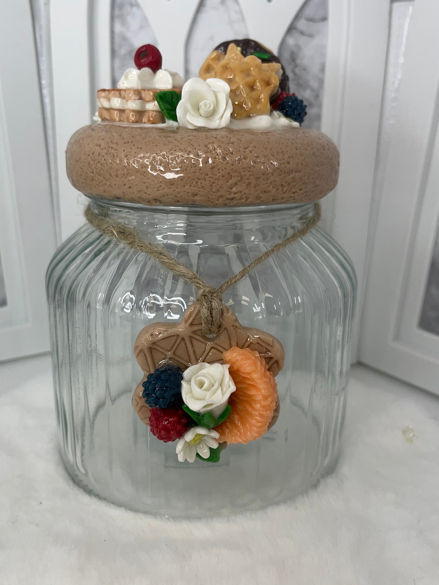 Three Piece Storage Jars with Cold Porcelain Lids