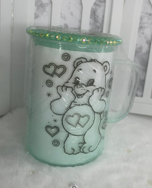 Tenderheart Bear Mug with Decorated lid