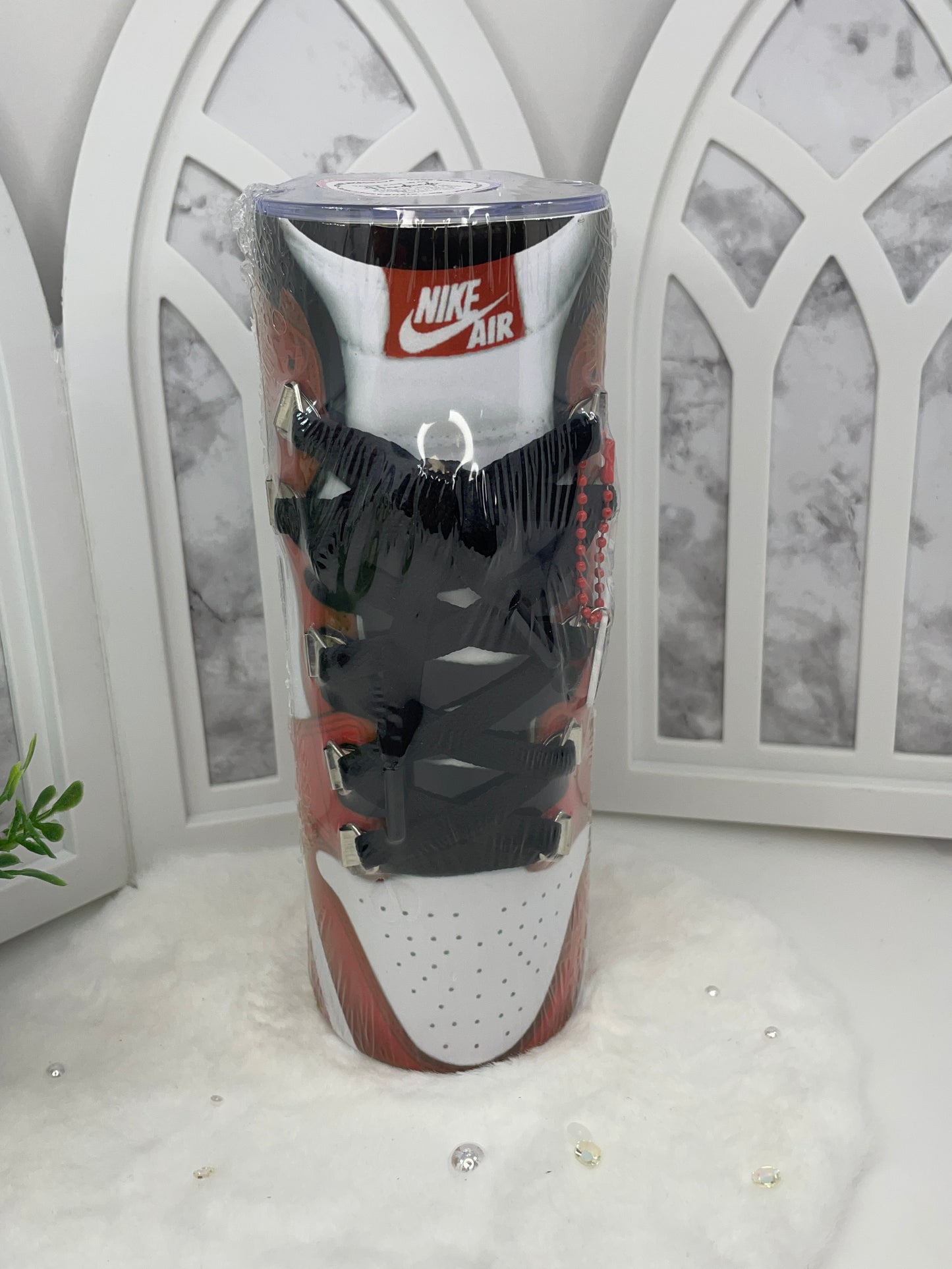 Red and Black Sneaker Tumbler