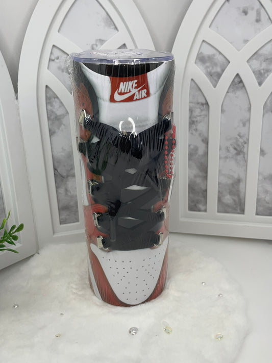 Red and Black Sneaker Tumbler