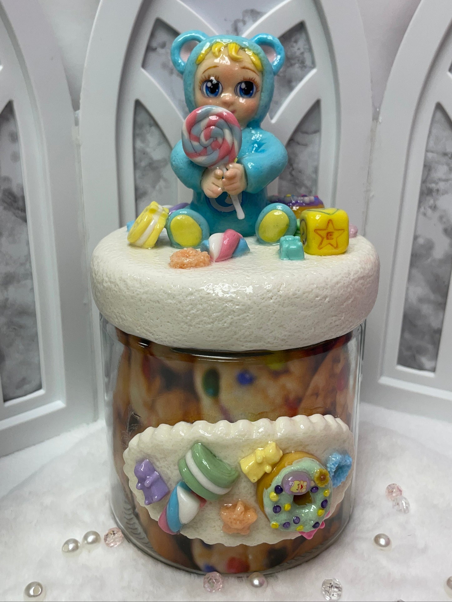 Blue Bear candy Jar