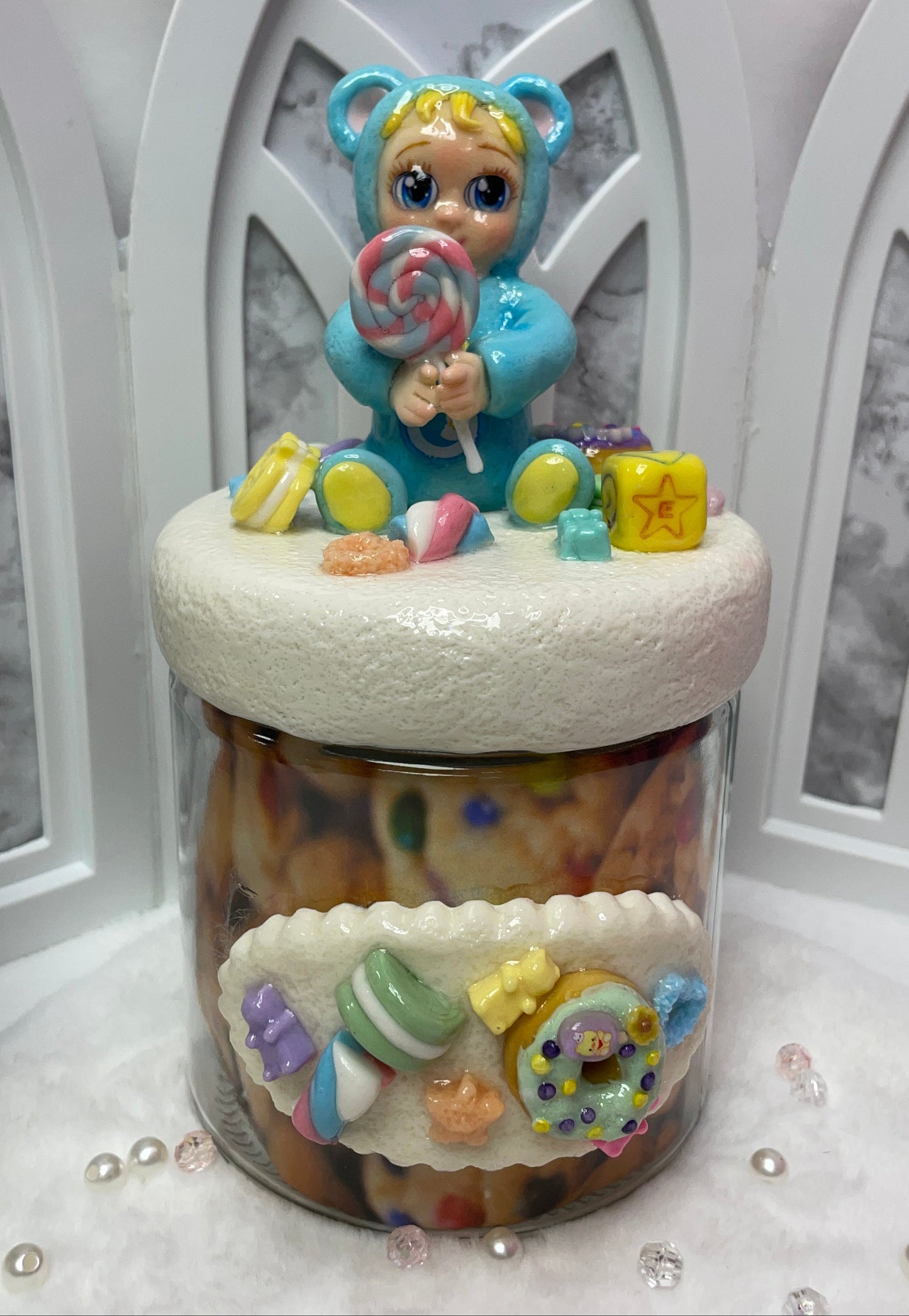 Blue Bear candy Jar
