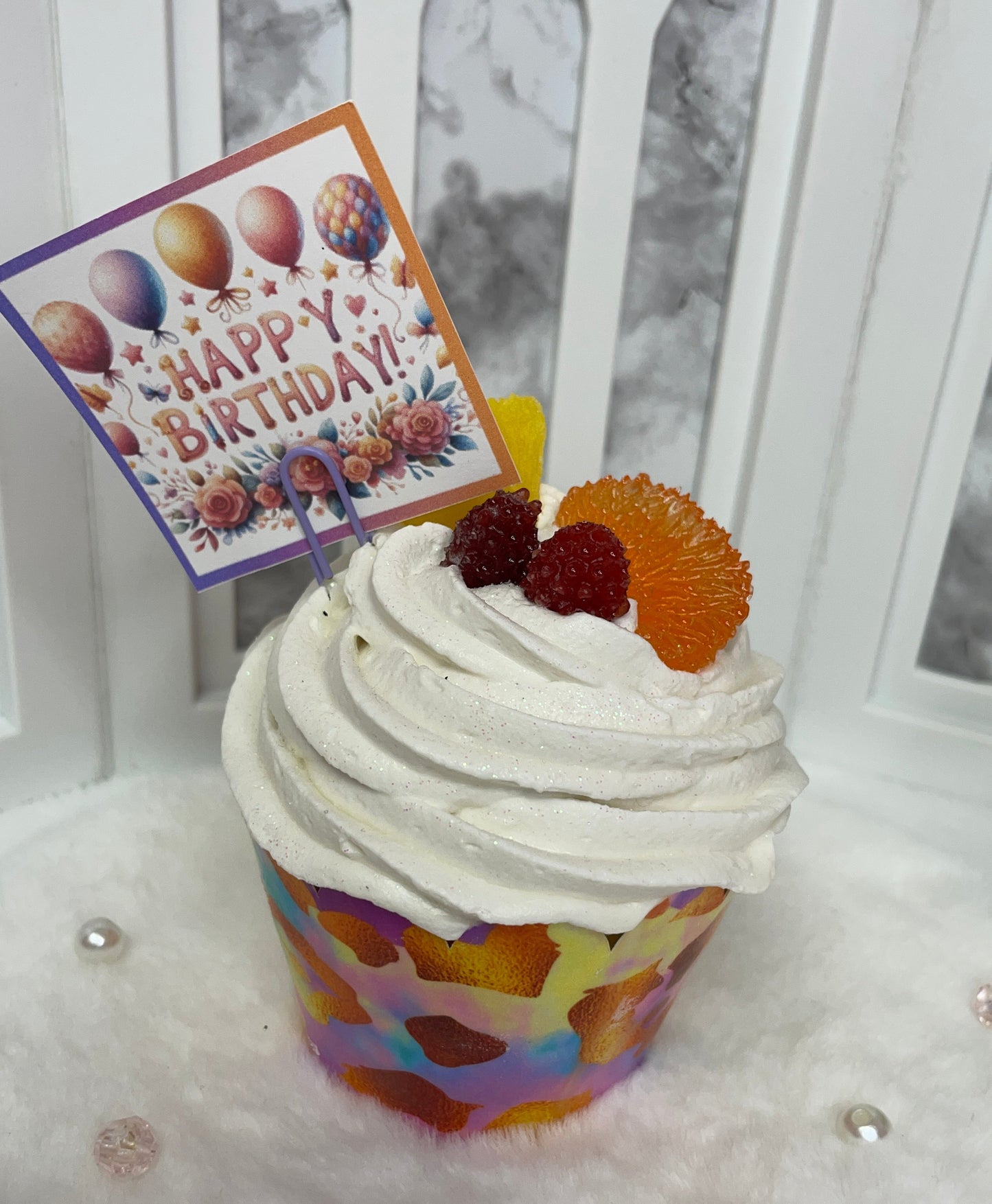 Faux Fruity Cupcake