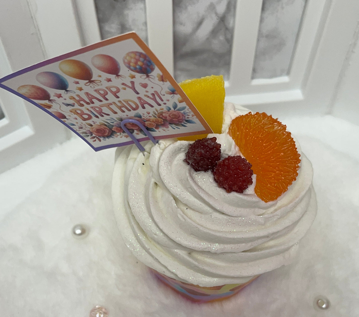 Faux Fruity Cupcake