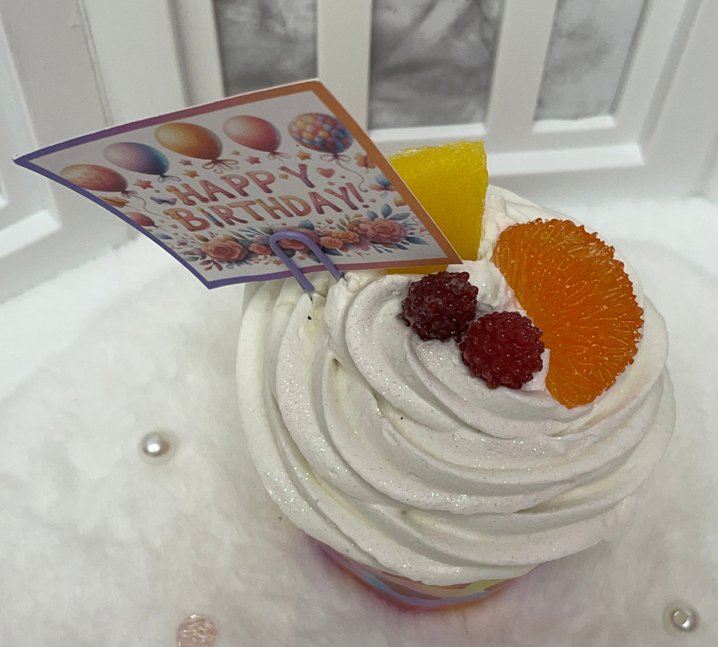 Faux Fruity Cupcake