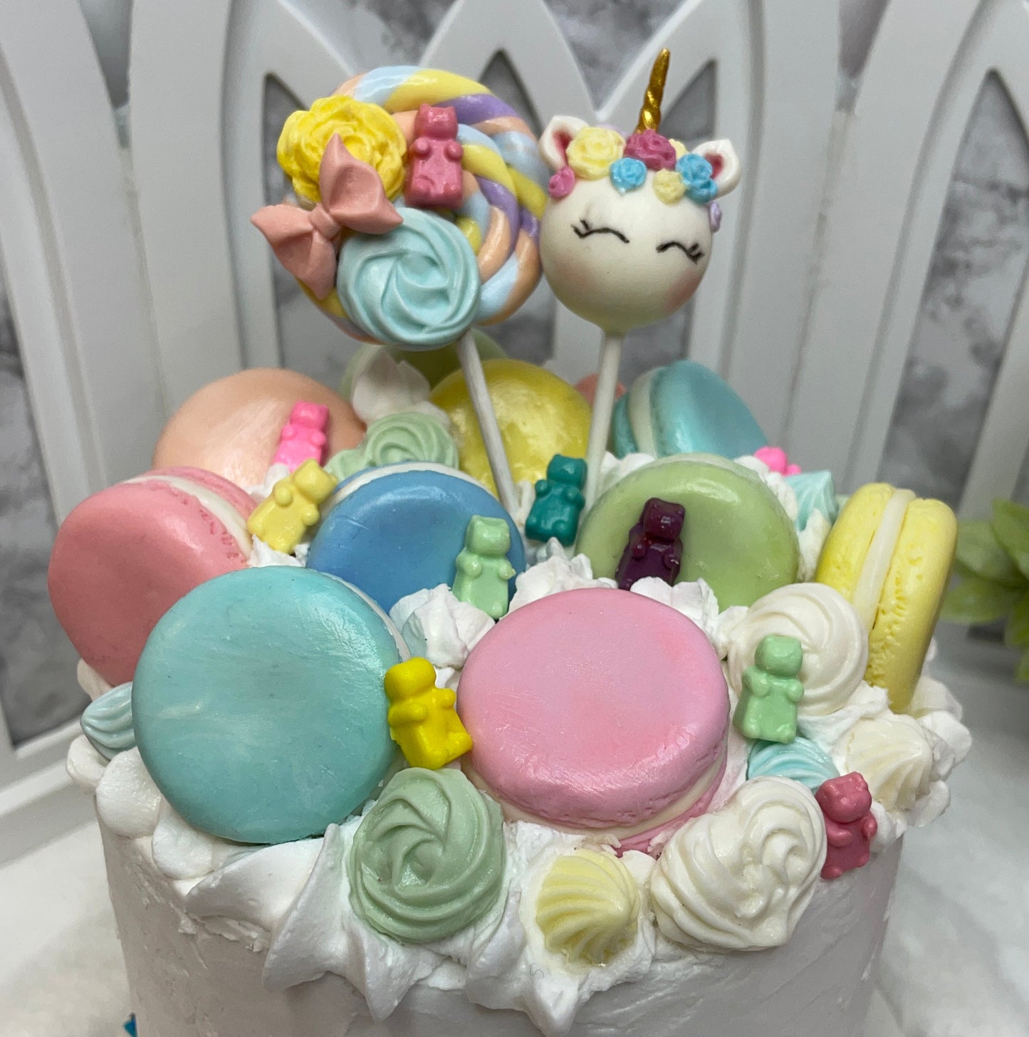 Pastel Macaroon Cake