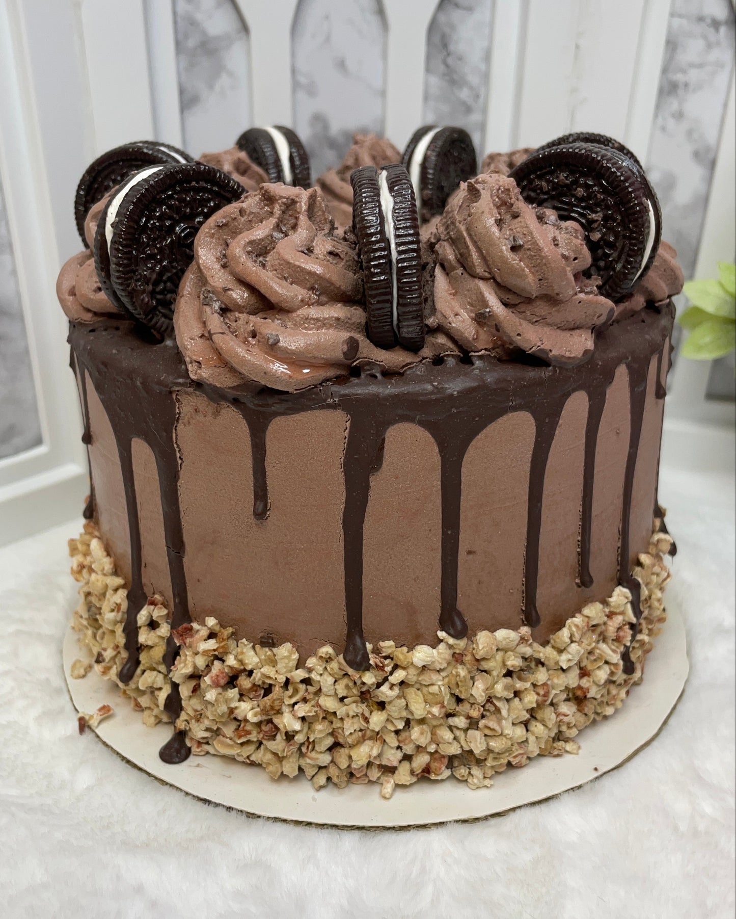Oreo Cake drizzled with chocolate ganache