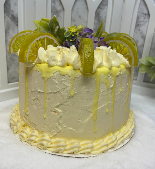 Lemon Cake with Lavender trim