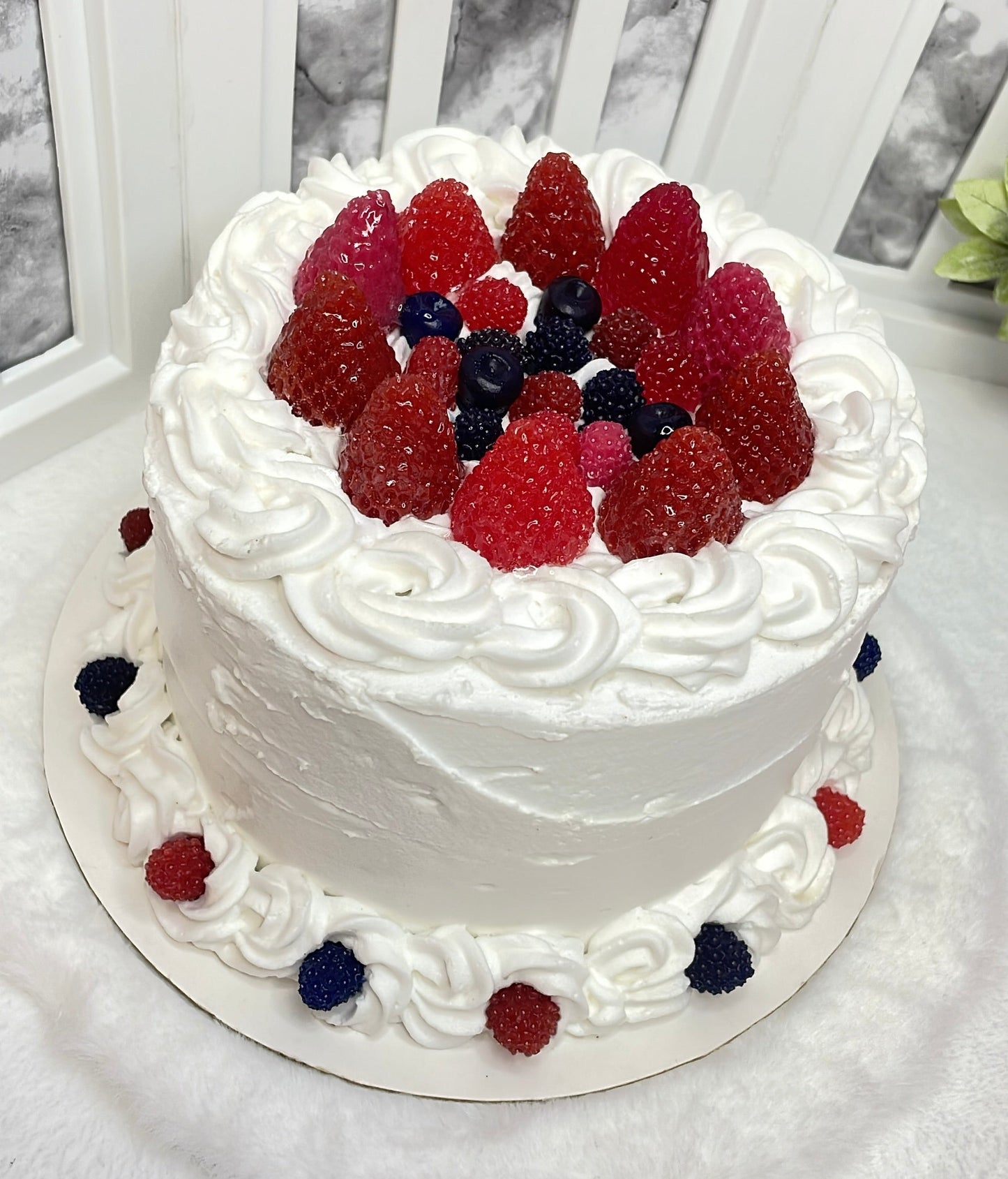 Mixed Berry Fake Bake Cake