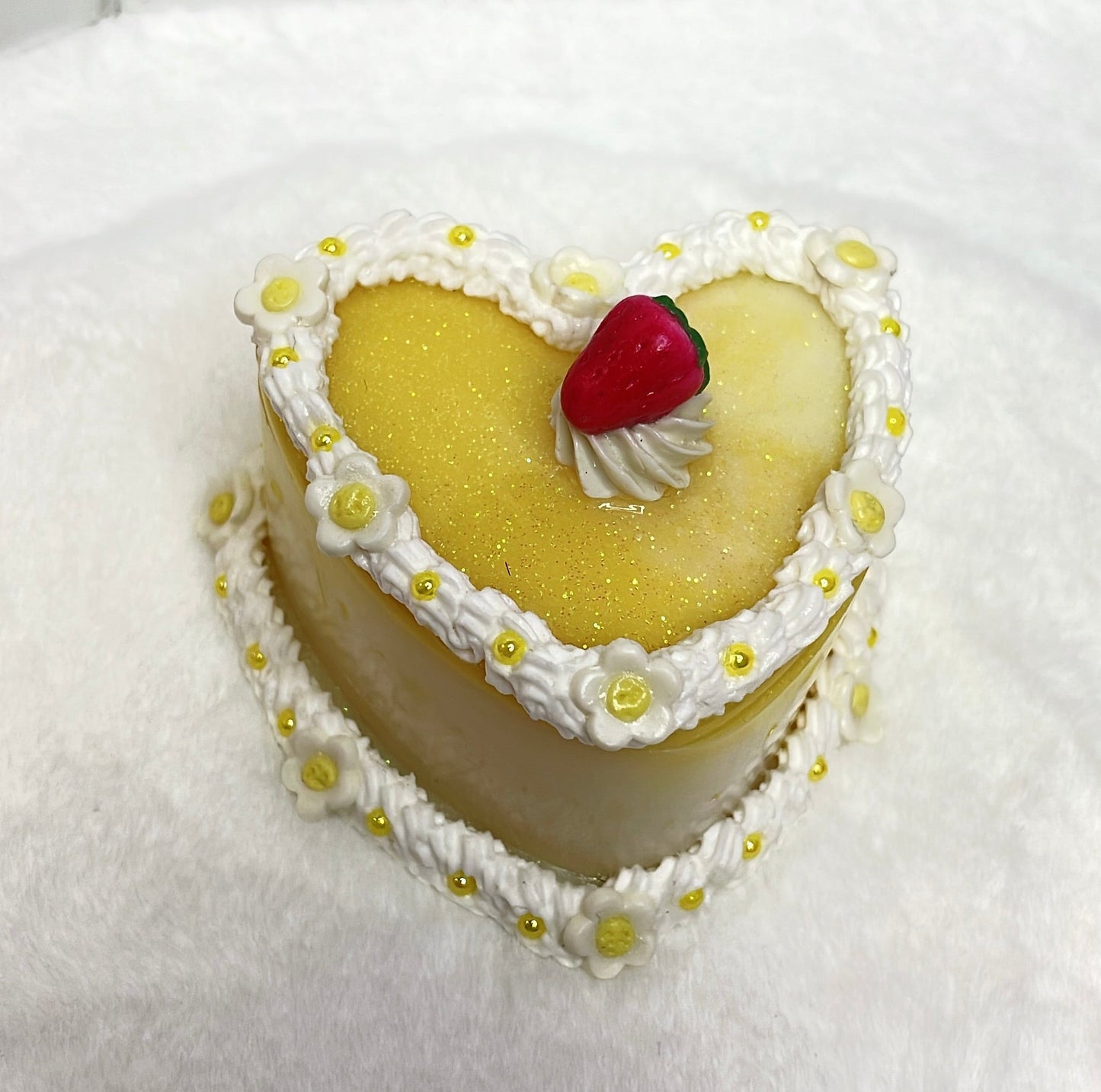 Lemon Heart shaped Trinket Box