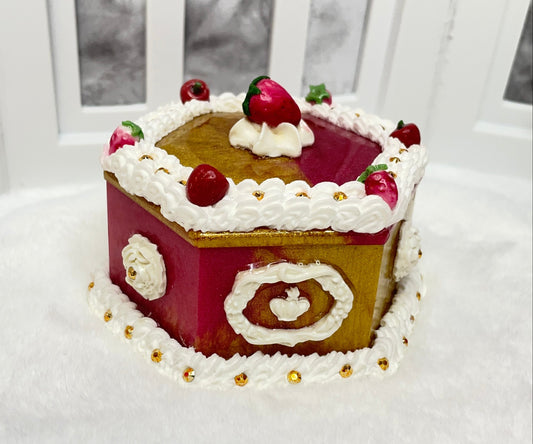 Hexagon Strawberry Trinket Box