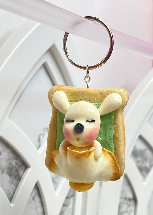 Mokie Loves Toast Keychain
