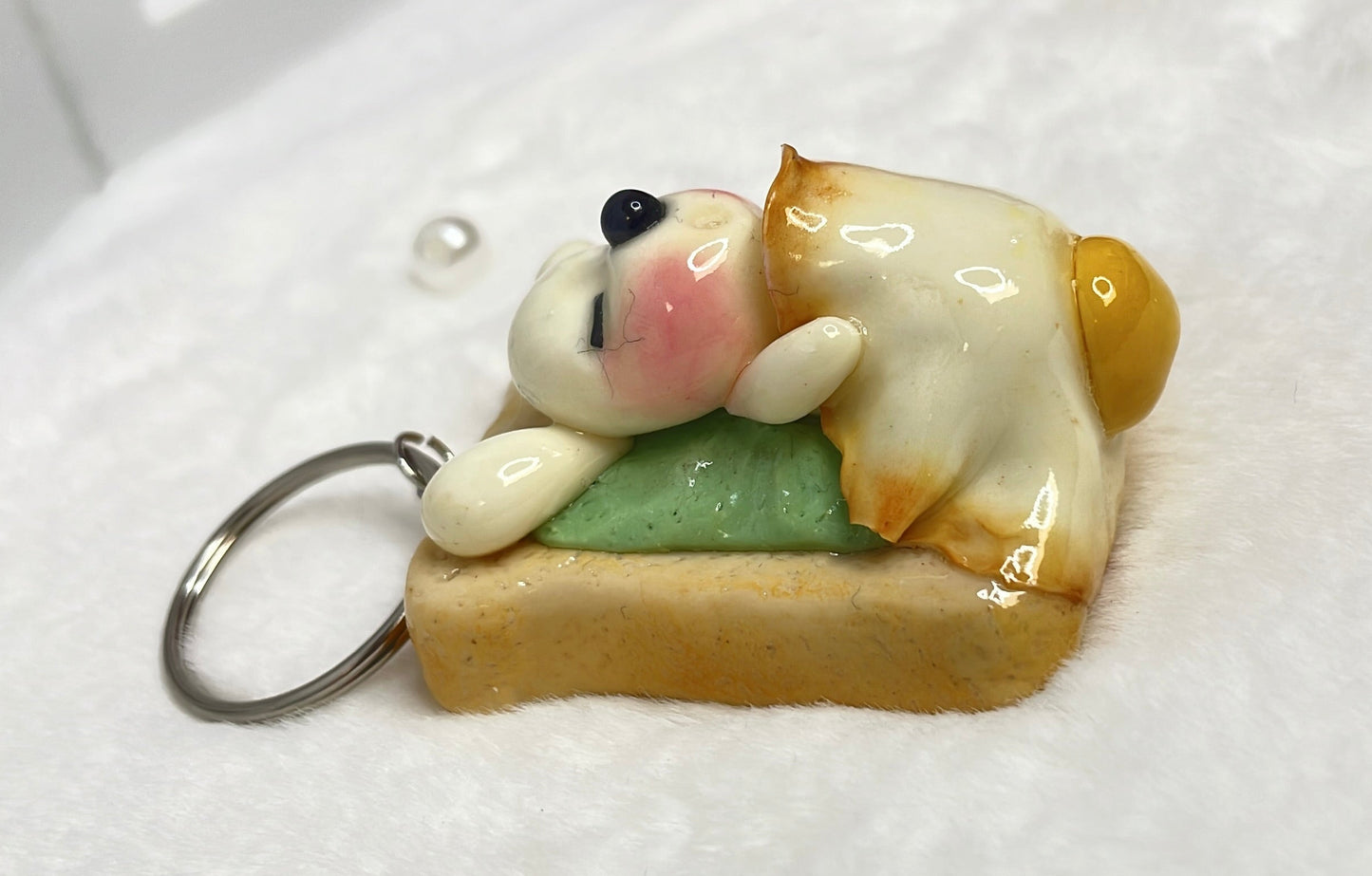 Mokie Loves Toast Keychain