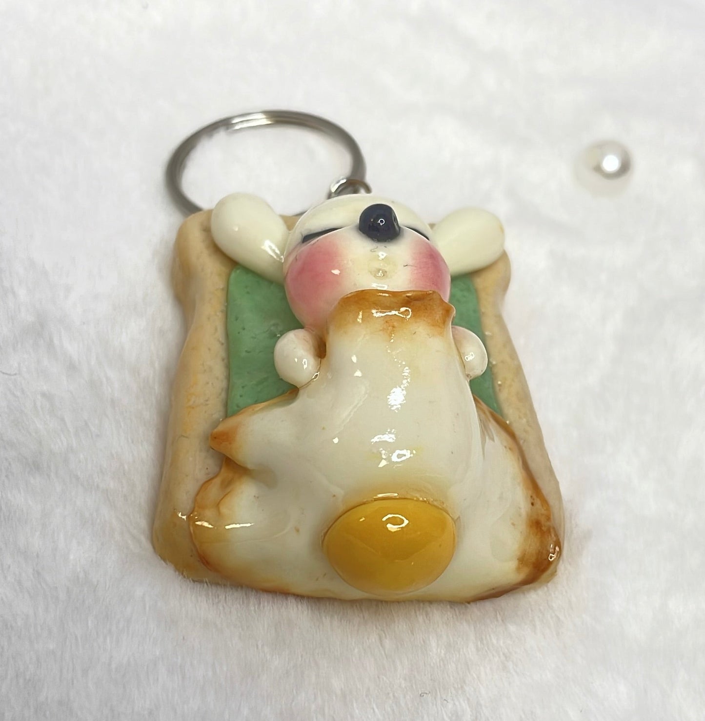 Mokie Loves Toast Keychain
