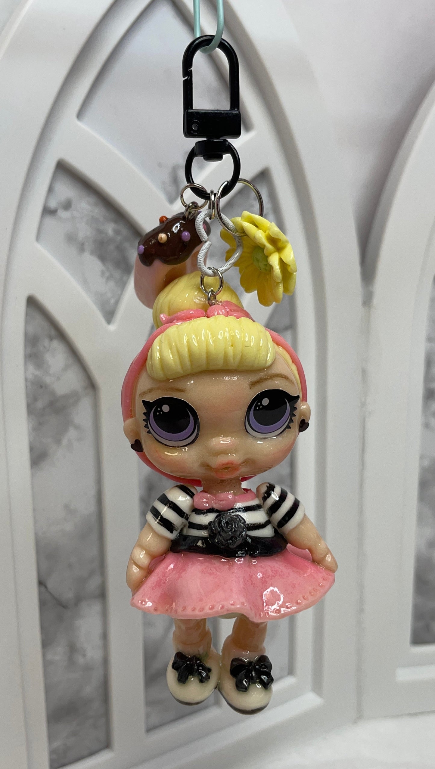 Striped Top LOL Keychain
