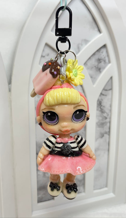 Striped Top LOL Keychain