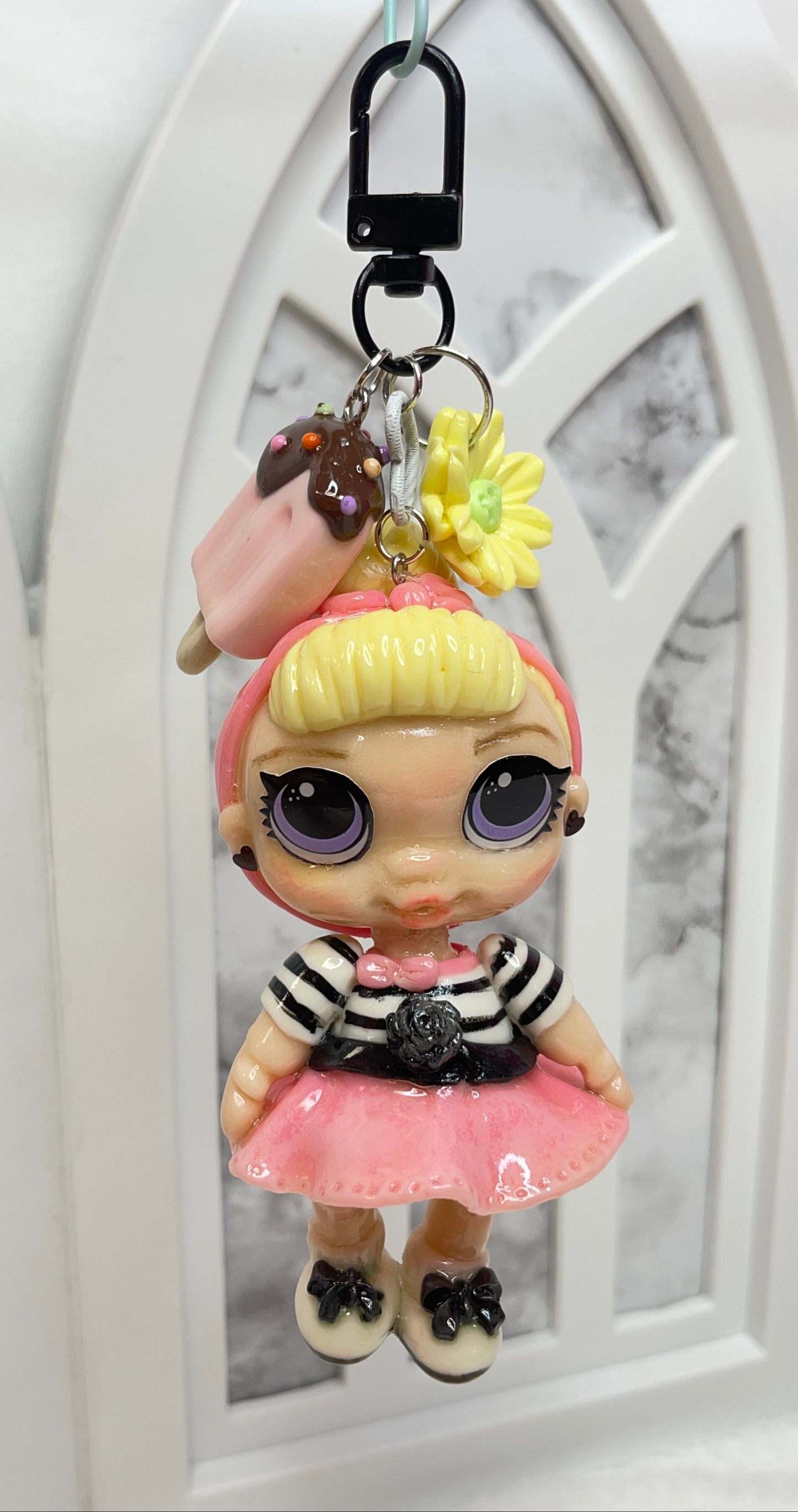 Striped Top LOL Keychain