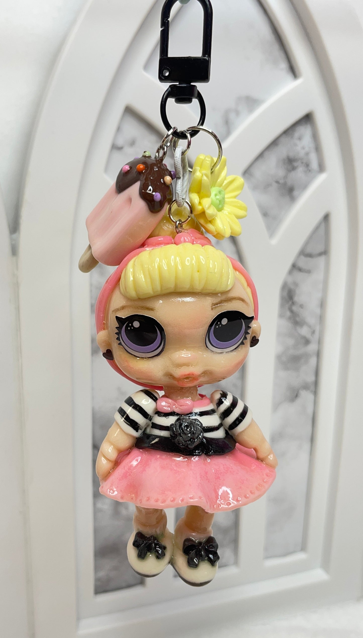 Striped Top LOL Keychain