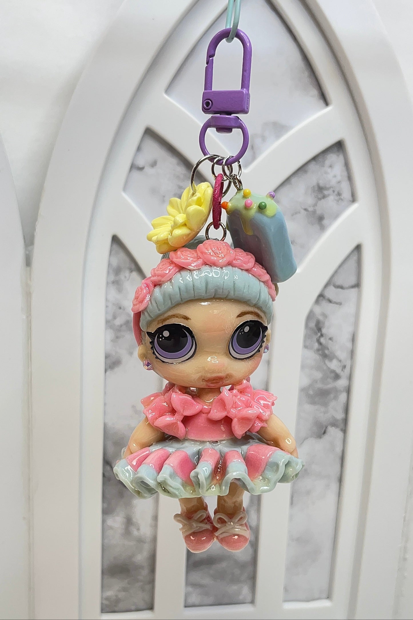 Lavender and Pink LOL Keychain/Bagcharm