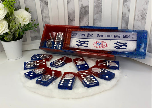 New York Yankees Dominoes Set with Matching Box